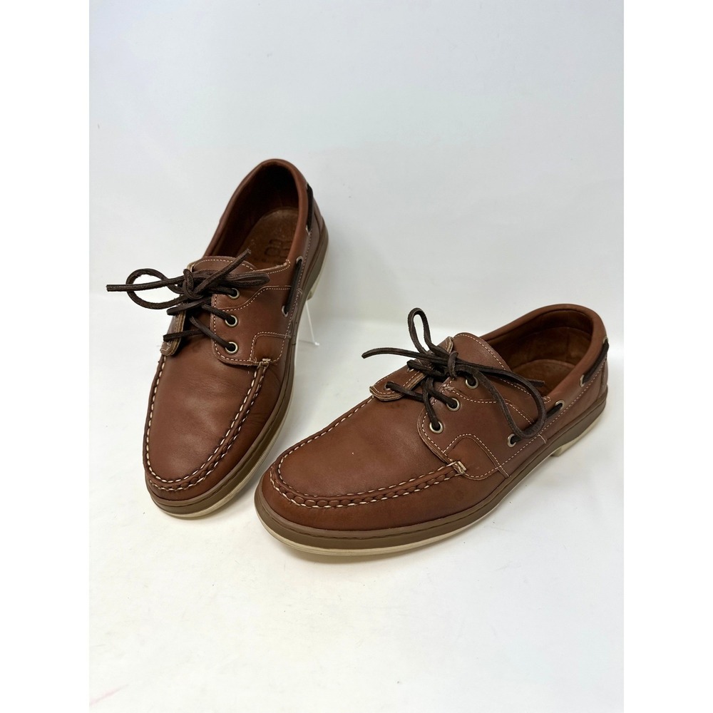 Allen Edmonds Eastsport Leather Boat Shoes Brown 10